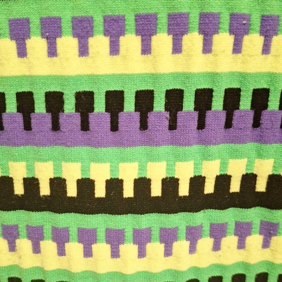 Zara Green and Purple Striped Sweater - Picture 2 of 4